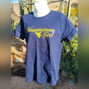 Mountaineer Girl Womans Navy Blue T-Shirt